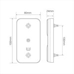 Fanale posteriore 12 24V 4 funzioni 80x150mm LED