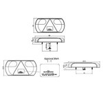 Fanale posteriore 6 funzioni 296x142mm 32LED sinistro