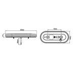 Fanale posteriore 6 funzioni 323x134mm 54LED destro