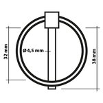 Perno di bloccaggio 4,5mm con anello x2 pezzi