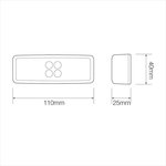Lampada di segnalazione 12 24V rossa 110x40mm LED