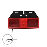 Lampada di segnalazione 12/24V rosso 110x40mm LED 110x40mm con supporto