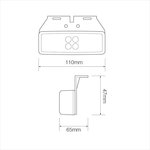 Lampada di segnalazione 12 24V bianco 110x40mm LED con supporto