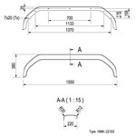 Parafango in plastica tandem asse 13 14 pollici (22155)