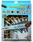 Serie di cacciaviti profilo a T (per Torx) con alesatura T6 - T40 11 pz