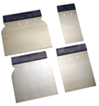 Serie di spatole in acciaio fascia elastica in acciaio 50 / 80 / 100 / 120 mm 4 pz