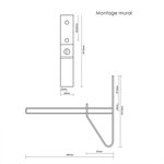 Set porta pneumatici 2 pezzi montaggio a parete