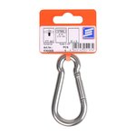 Moschettone 80x8mm  acciaio inox A4 AISI 316  870 daN