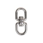 Serratura girevole 6mm  acciaio inox A4 AISI 316  occhio occhio  1.350 daN
