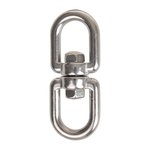 Serratura girevole 8mm  acciaio inox A4 AISI 316  occhio occhio  2.500 daN