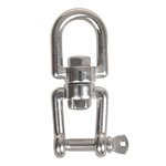 Lucchetto girevole 8mm  acciaio inox A4 AISI 316  occhio forcella  2.500 daN