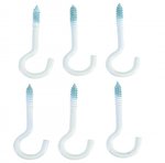 Assortimento viti a occhiello aperto bianco rivestimento in plastica 60 mm 6 pz