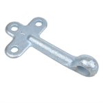 Gancio valvola n. 1 a sinistra 170mm con occhiello avvitabile