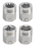 Set di bussole per pinze freni attacco esagono esterno 12 mm 4 pz