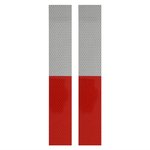 Nastro riflettente 5x30cm rosso/bianco set di 2 pezzi