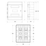 Armadio portautensili 75,0L / 27,0x61,6x73,5cm con 2 ripiani + serratura a cilindro