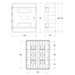 Armadio portautensili 75,0L / 27,0x61,6x73,5cm con 2 ripiani + serratura a cilindro