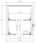 Ponte elevatore a 2 colonne 4 t 230 v con attacco superiore