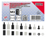 Assortimento distanziatori e dadi esagonali Nylon 300 pz