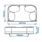 Fanale posteriore 6 funzioni 237x137mm sinistra