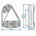 Fanale posteriore 5 funzioni 218x174mm destro
