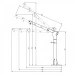 Gru mobile 300 kg con verricello manuale