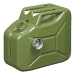 Tanica 10L verde metallo con tappo a vite magnetico omologata UN-TuV GS
