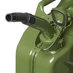 Beccuccio erogatore in metallo verde flessibile adatto per benzina gasolio