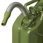 Beccuccio erogatore flessibile in metallo per benzina 20mm