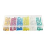 Assortimento di fusibili a lama standard da 120 pezzi in scatola di plastica