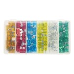 Assortimento di fusibili a lama standard da 120 pezzi in scatola di plastica