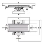 Tavolo incrociato 1.065x555x200mm