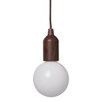 Lampada retrò XL motivo legno con cordoncino 90cm