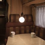 Lampada retrò XL motivo legno con cavo 90cm