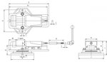 Morsetto per fresatura meccanica apertura ganasce extra large 132mm