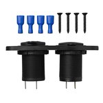 Kit da incasso: presa DIN + porta USB doppia tipo A 2x2100mA