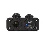 Kit da incasso: presa DIN + porta USB doppia tipo A 2x2100mA