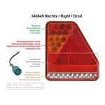 Fanale posteriore 5 funzioni 208x188mm 22LED destro UK