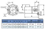 Pompa refrigerante autoadescante, altezza 240 mm, 0,18 kw, 400V