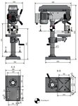 Trapano da tavolo diametro 25mm - 615x330x1015mm