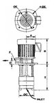 Pompa del refrigerante ad alta pressione a due stadi, 250 mm, 0,55 kw, 400v