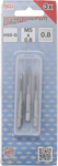 Set frese per filettatura anteriore, centrale e trimmer M5 x 0,8 3 pz