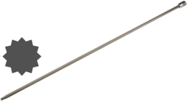 Chiave a bussola lunghezza 800 mm per Audi 12,5 mm (1/2) poligonale interno (per XZN) Chiave a bussola lunghezza 800 mm per Audi 12,5 mm (1/2) poligonale interno (per XZN)