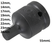 Chiave a bussola 20 mm (3/4) esagono interno Chiave a bussola 20 mm (3/4) esagono interno