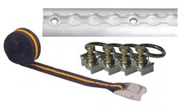 Set rail + 4 moschetti + cinghia di fissaggio 2540mm Set rail + 4 moschetti + cinghia di fissaggio 2540mm