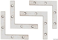 Kit staffa a 4 pezzi in acciaio, 75x75x75x12 mm Kit staffa a 4 pezzi in acciaio, 75x75x75x12 mm