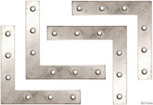 Kit staffa in acciaio in 4 pezzi, 100x100x15 mm Kit staffa in acciaio in 4 pezzi, 100x100x15 mm