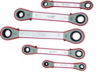 5-delige Ratchet Ring sleutel Set, 6x8 - 19x21 mm 5-delige Ratchet Ring sleutel Set, 6x8 - 19x21 mm