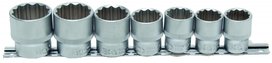Set di tappi in 7 pezzi, 1/2, 12-pt., 20 - 32 mm Set di tappi in 7 pezzi, 1/2, 12-pt., 20 - 32 mm