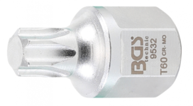 Chiave per presa a V 12,5 mm (1/2), SW 22 mm profilo a T (per Torx) T60 Chiave per presa a V 12,5 mm (1/2), SW 22 mm profilo a T (per Torx) T60